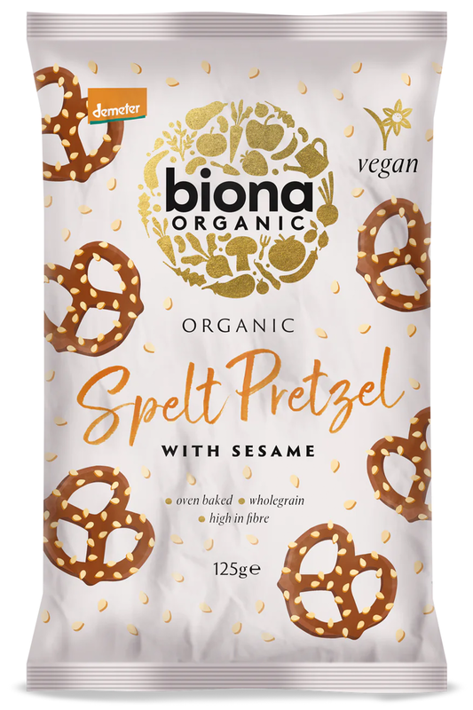 Organic Spelt Pretzels with Sesame Seeds 125g (Biona)