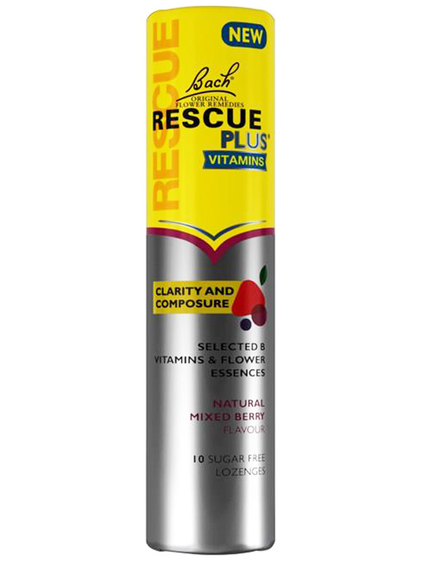 Rescue Remedy Plus - 10 Mixed Berry Lozenges (Bach Rescue Remedy)