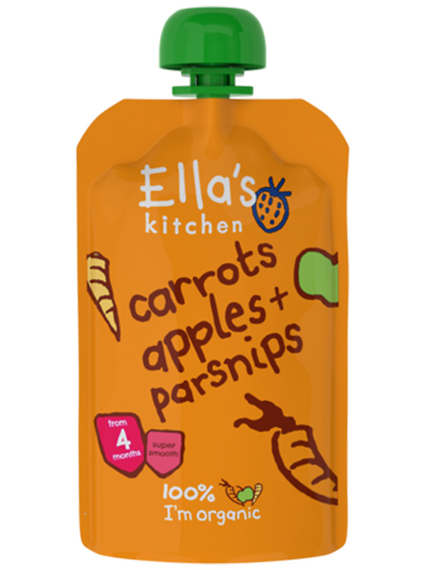 Stage 1 Carrots, Apples & Parsnips,  120g (Ella's Kitchen)