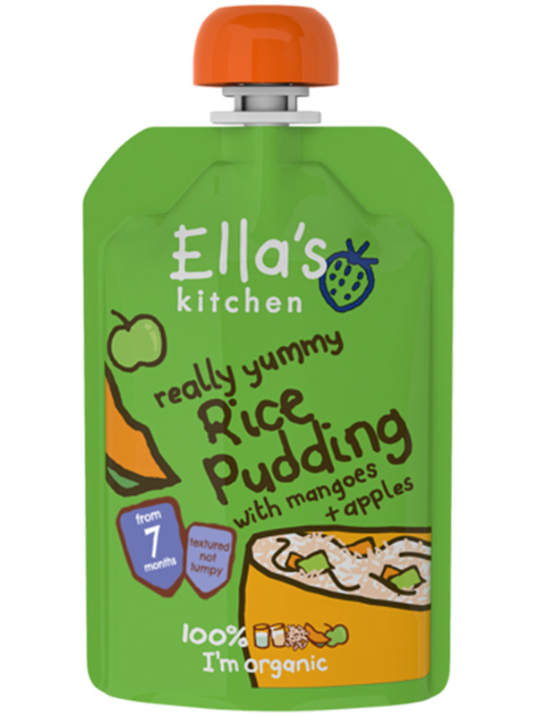 Stage 2 Apple and Mango Rice Pudding,  80g (Ella's Kitchen)