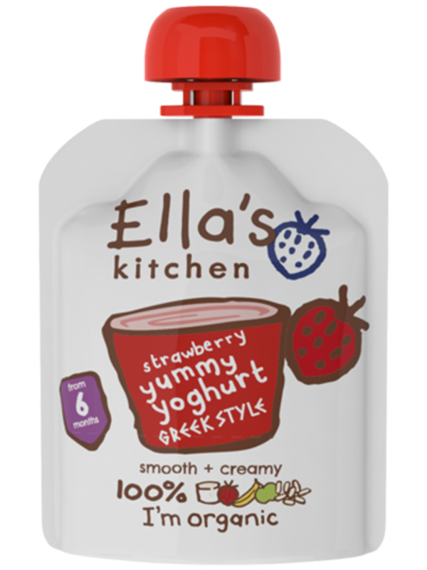 Stage 2 Strawberry Greek Yoghurt,  90g (Ella's Kitchen)