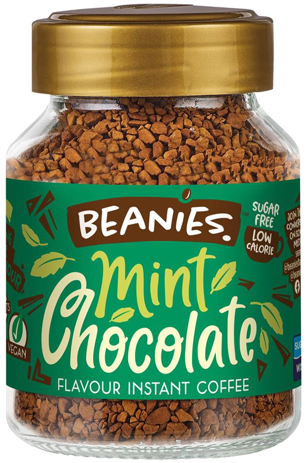 Mint Chocolate Flavoured Instant Coffee, 50g (Beanies Coffee)