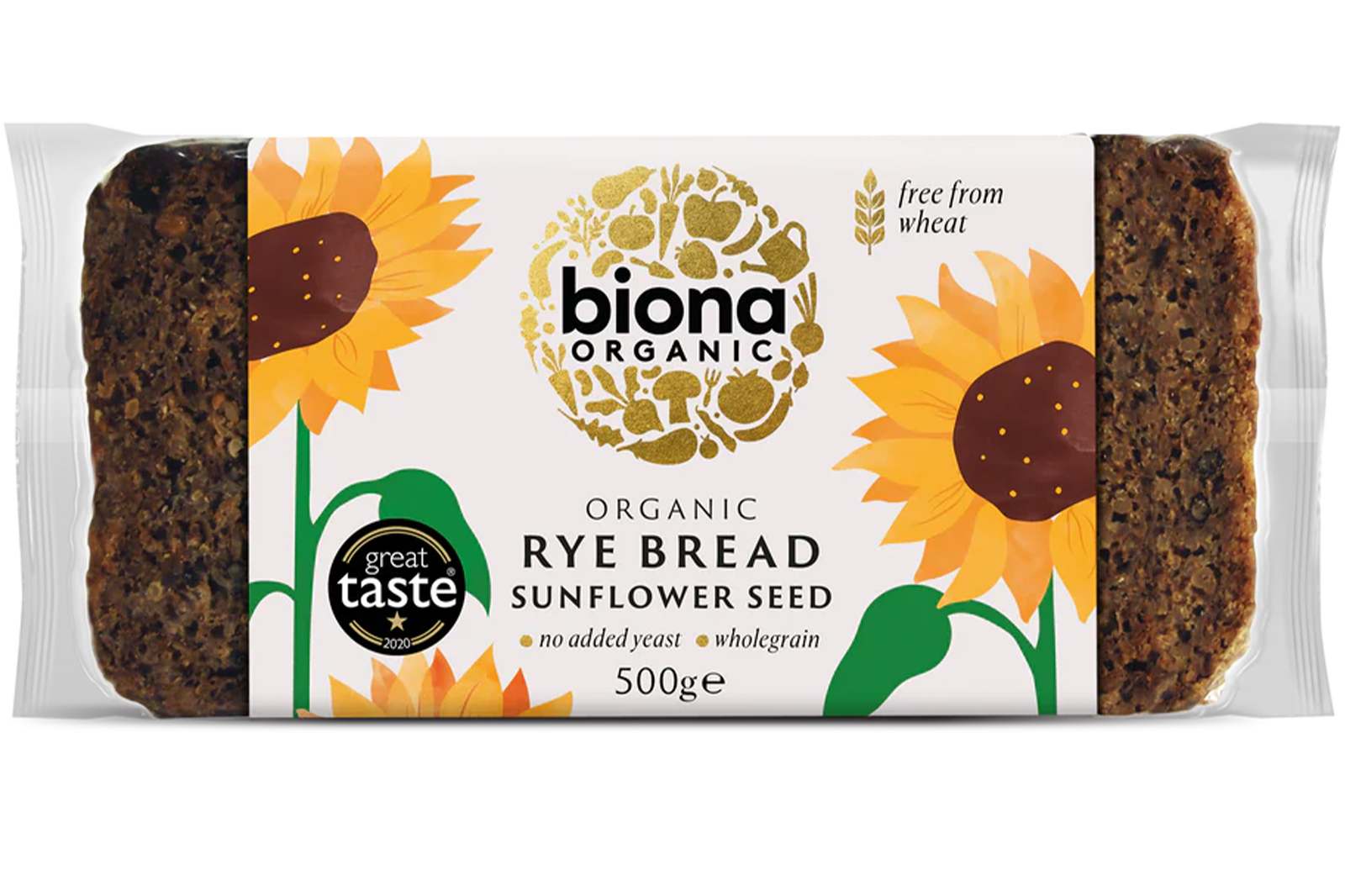 Wholemeal Rye Bread with Sunflower ,  500g (Biona)