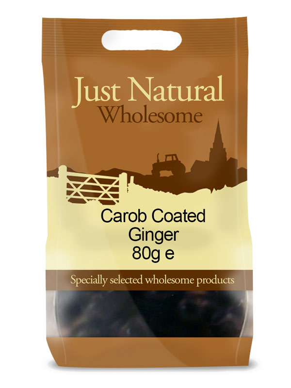 Carob Coated Ginger 80g (Just Natural Wholesome)