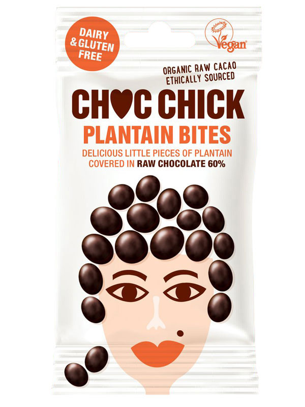 Plantain Bites in Raw Chocolate, Organic 30g (Choc Chick)