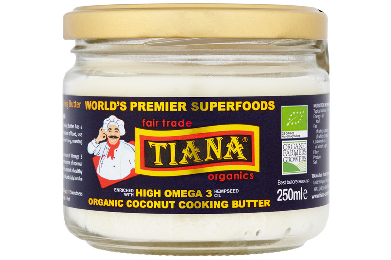 Organic Coconut Butter, High Omega-3 250ml (Tiana)