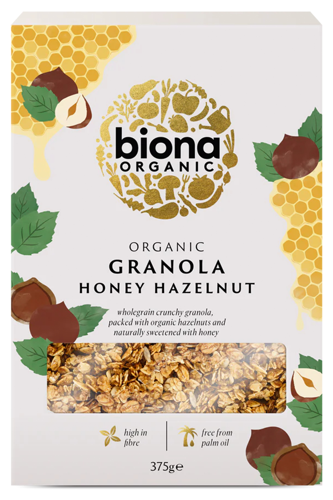 Honey Hazelnut Granola,  375g (Biona)