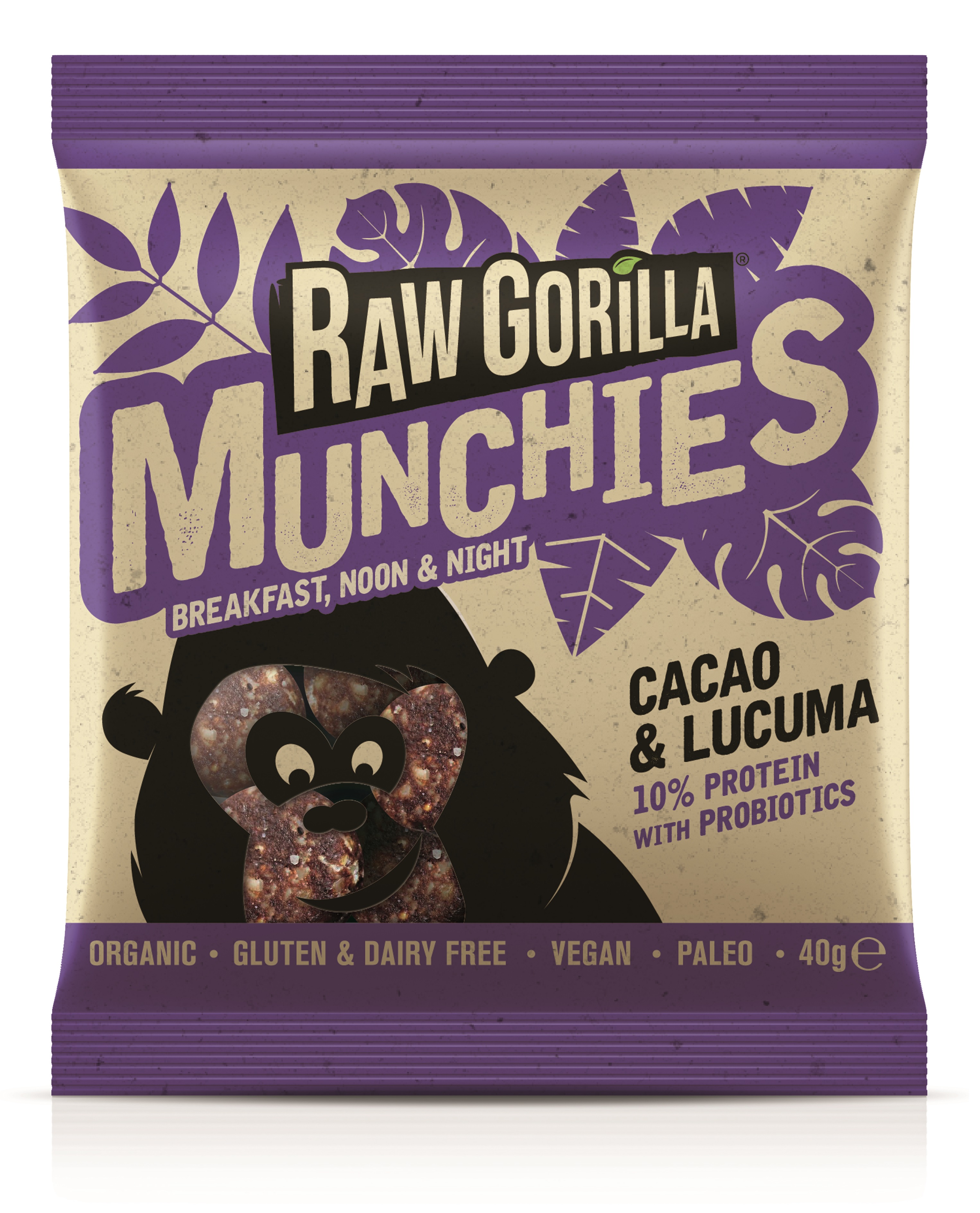 Raw Cacao & Lucuma Munchies, Paleo,  40g (Raw Gorilla)