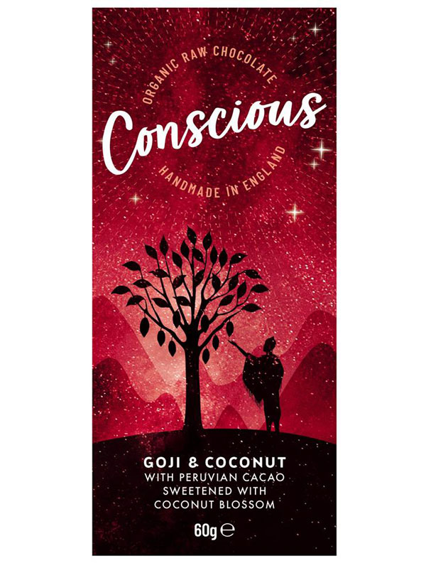 Goji & Coconut Raw Chocolate,  60g (Conscious)