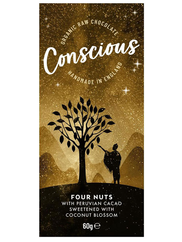 Four Nuts Raw Chocolate,  60g (Conscious)