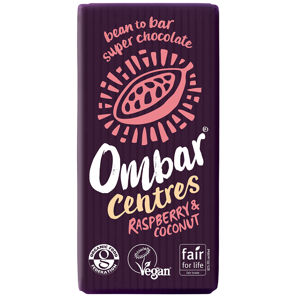 Raspberry & Coconut Centre, Organic 35g (Ombar)