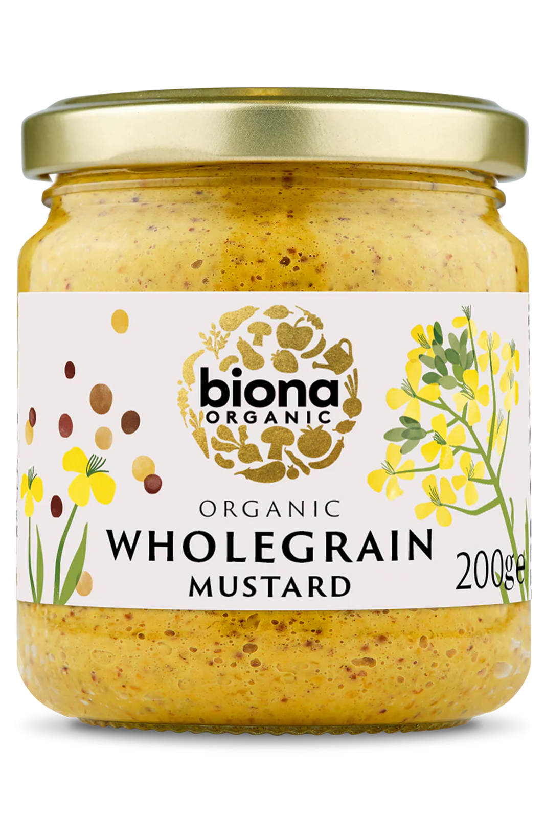 Wholegrain Mustard,  200g (Biona)