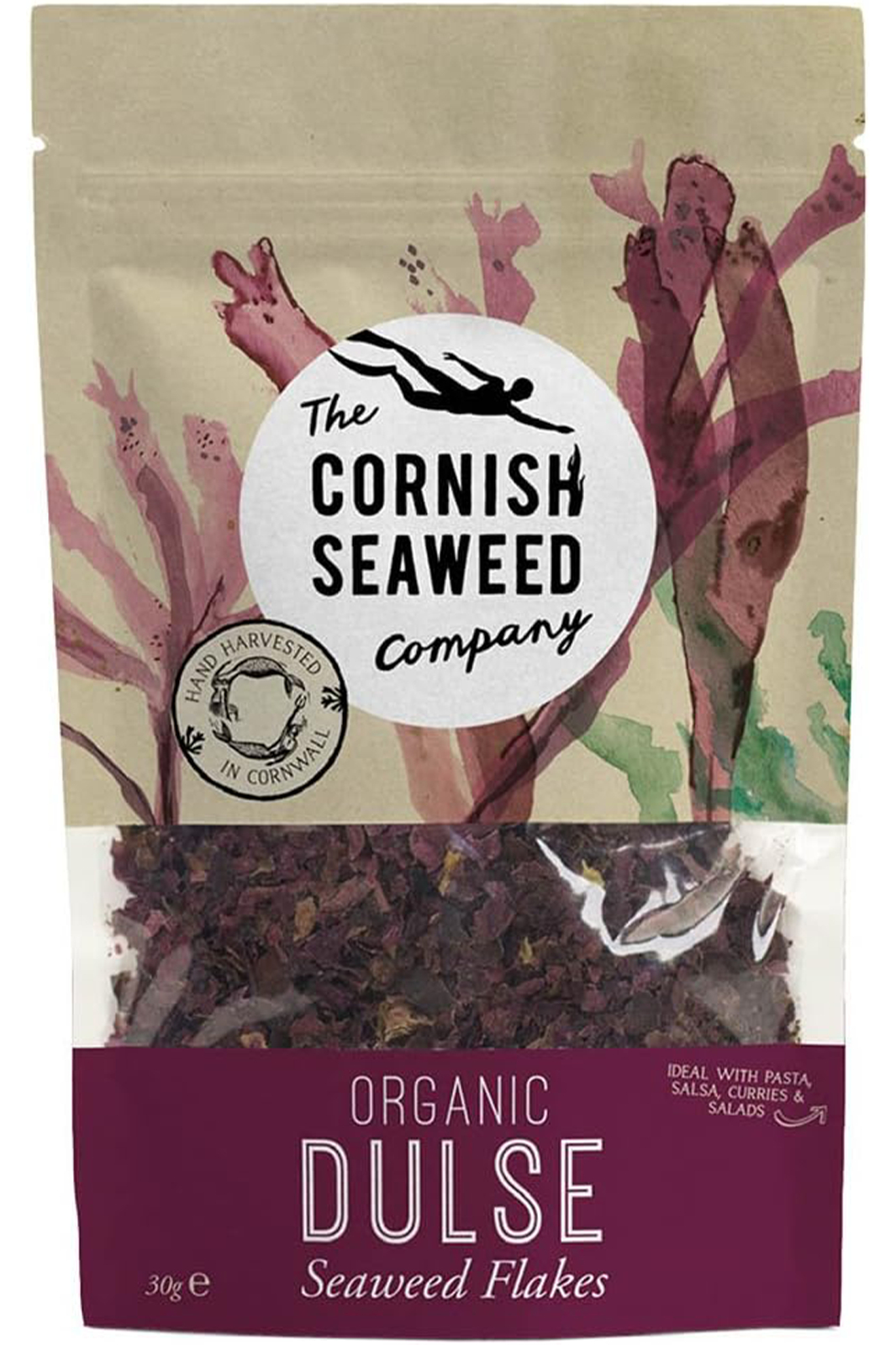 Dulse Flakes 40g,  (The Cornish Seaweed Company)