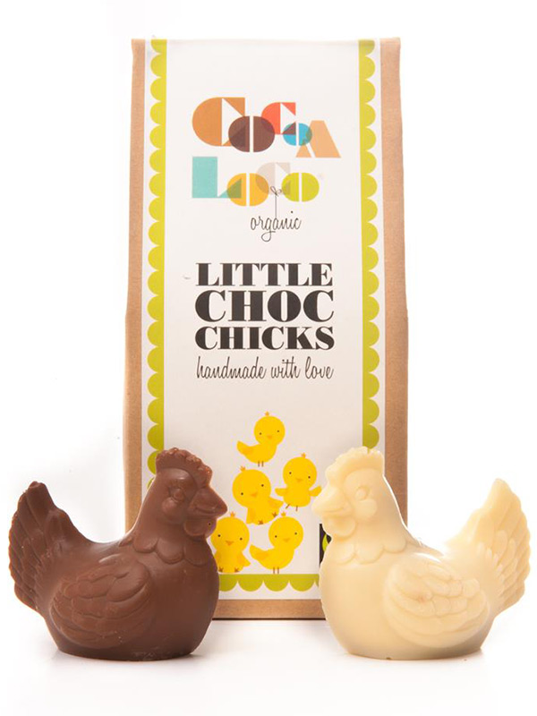 Milk & White Chocolate Chicks,  100g (Cocoa Loco)
