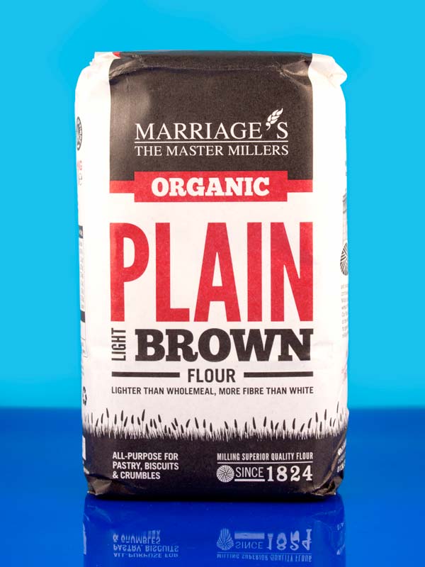 Light Brown Plain Flour, Organic 1kg (Marriages)