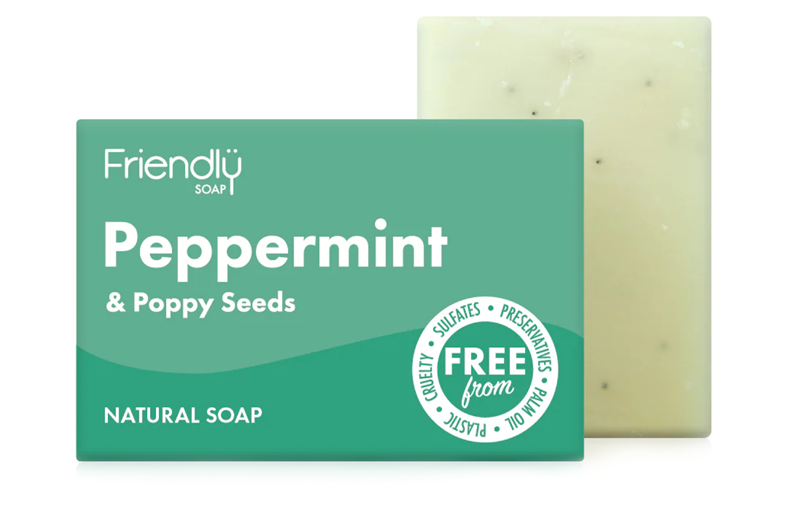 Peppermint & Poppy Seed Soap 95g (Friendly Soap)