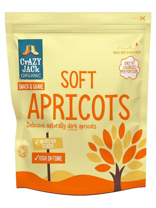 Unsulphured Soft Dried Apricots 250g,  (Crazy Jack)