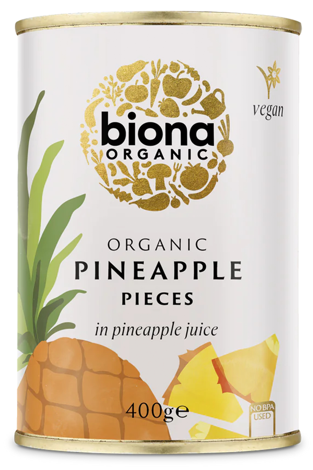 Pineapple Pieces in Juice,  425g (Biona)