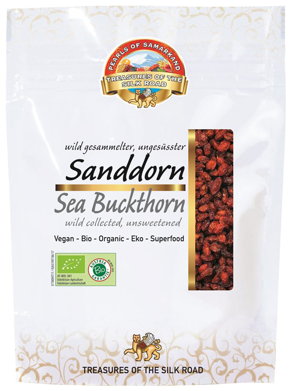 Organic Sea Buckthorn Berries 100g Pearls Samarkand