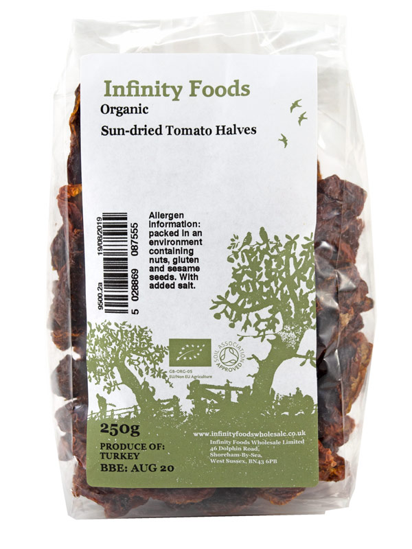 Sun-Dried Tomatoes 250g,  (Infinity Foods)