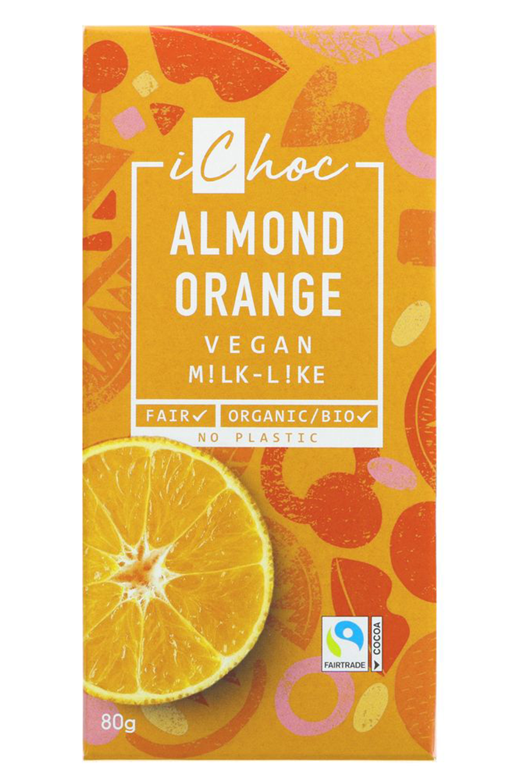 Almond & Orange Rice Chocolate 80g (iChoc)