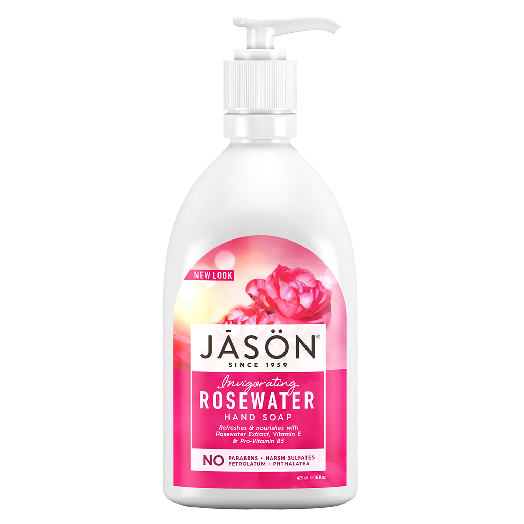 Glycerine & Rose Liquid Hand Soap with Pump 480ml (Jason)