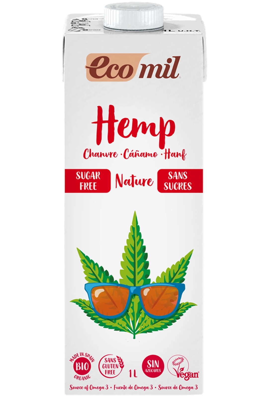 Unsweetened Hemp Drink, Organic 1 Litre (Ecomil)