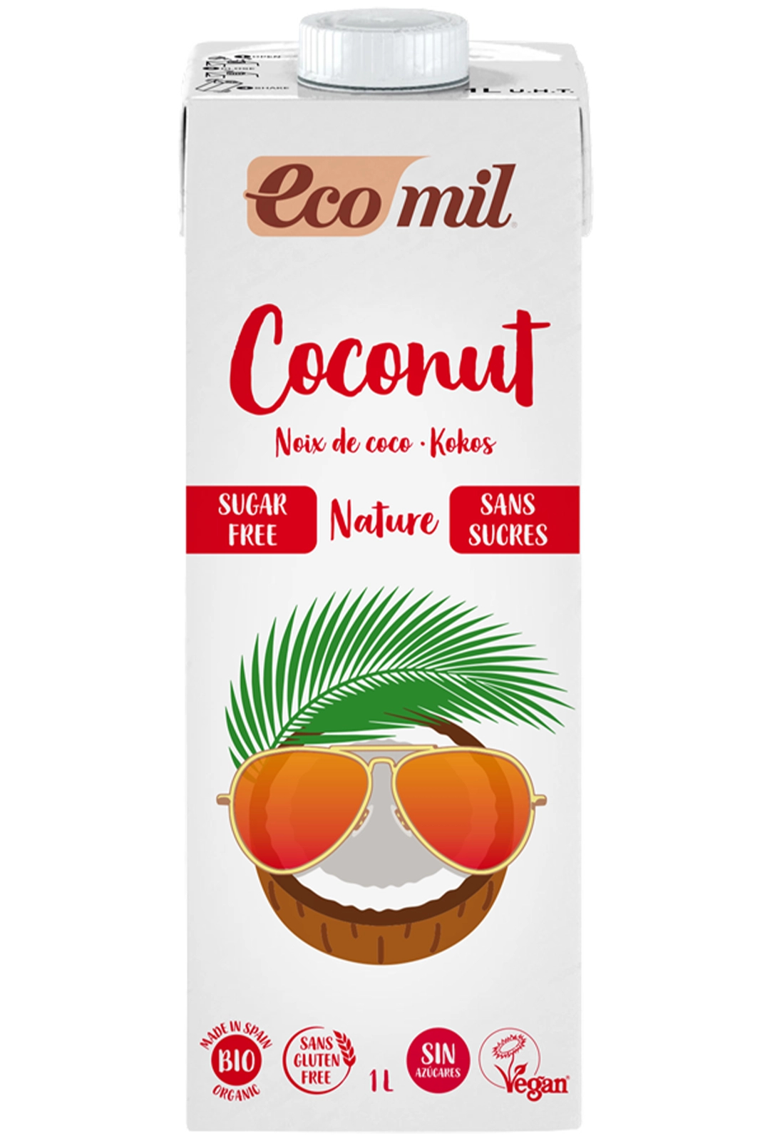 Unsweetened Coconut Milk Drink,  1 Litre (Ecomil)