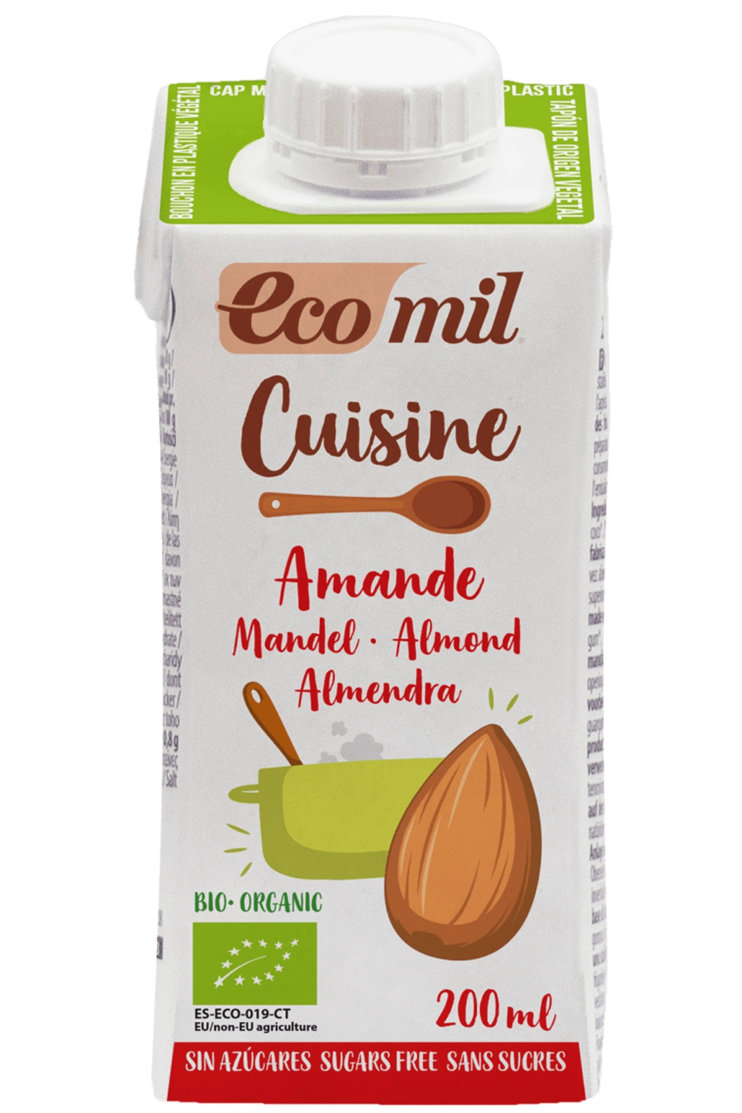 Almond 'Cream' Cuisine, Organic 200ml (Ecomil)
