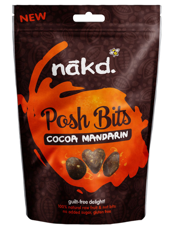 Cocoa Mandarin Posh Bits 130g (Nakd)