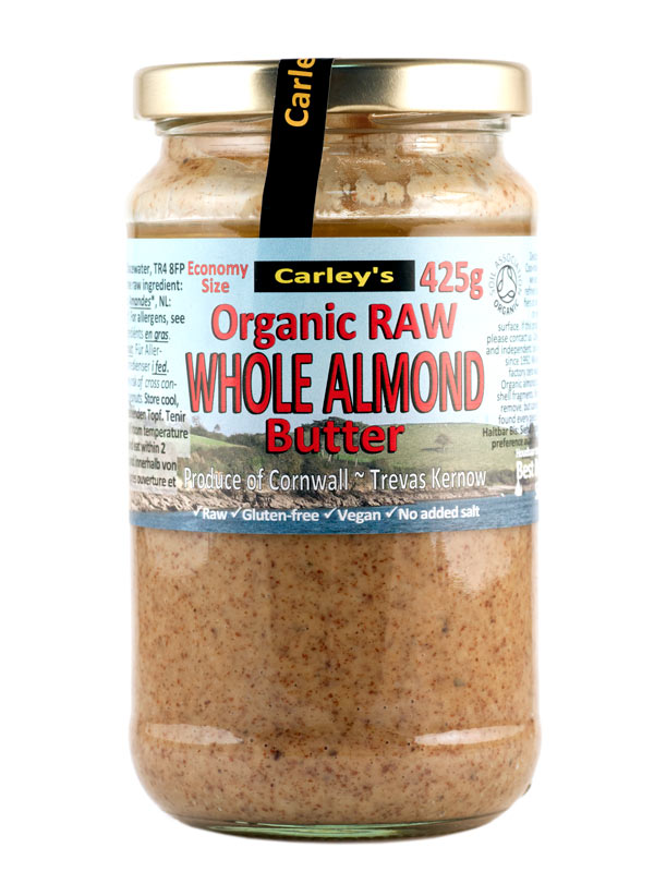 Raw Whole Almond Butter,  425g (Carley's)