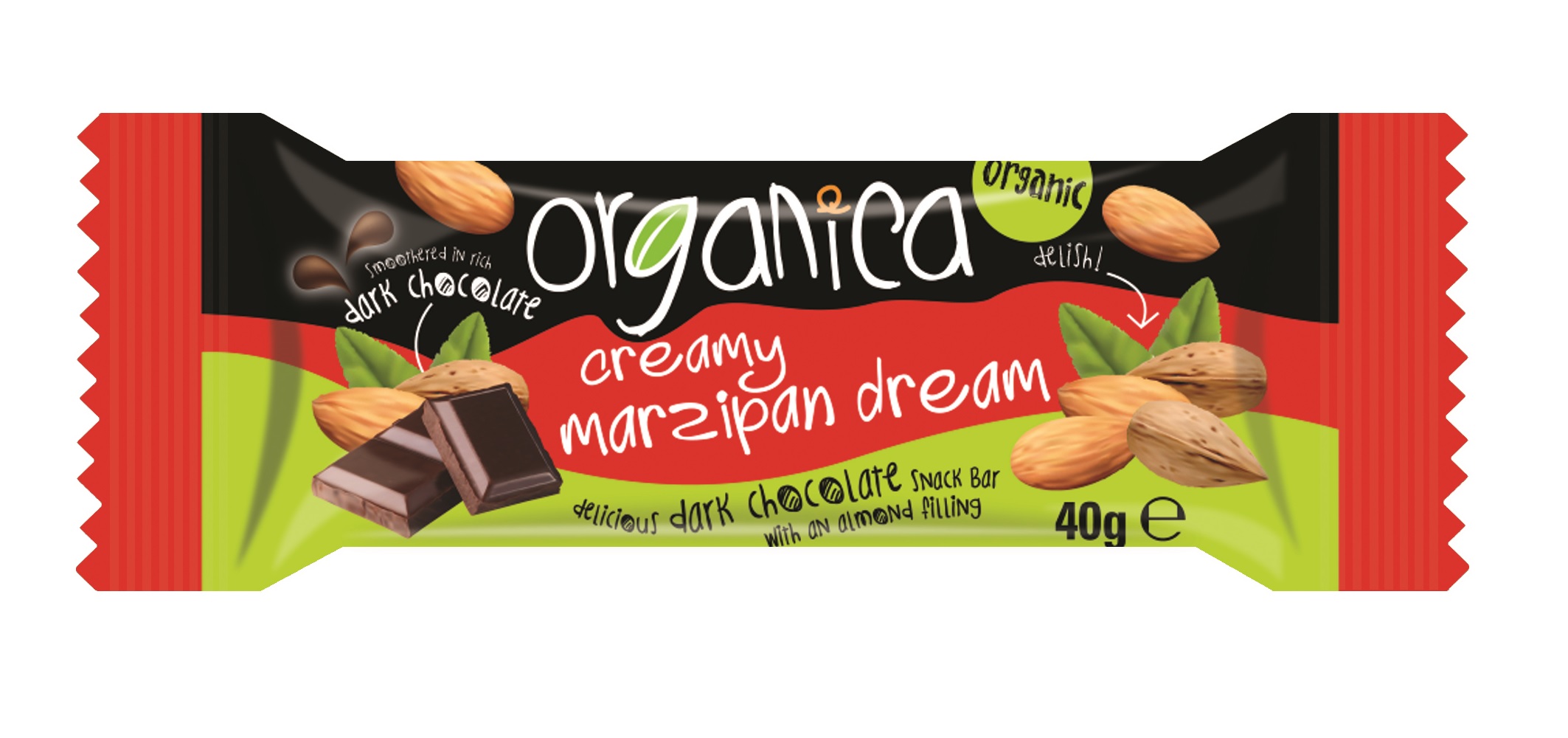 Creamy Marzipan Dream Dark Chocolate Bar,  40g (a)
