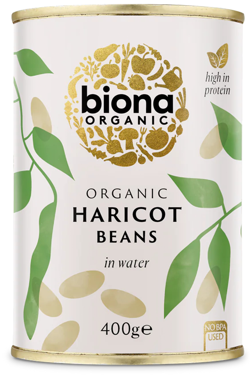 Haricot Beans in Water,  400g (Biona)