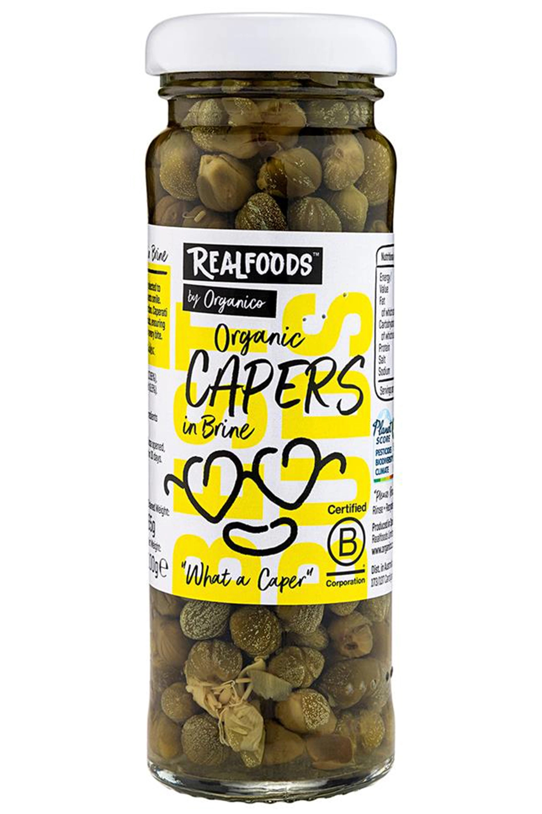 Capers in brine, Organic 100g (Organico)