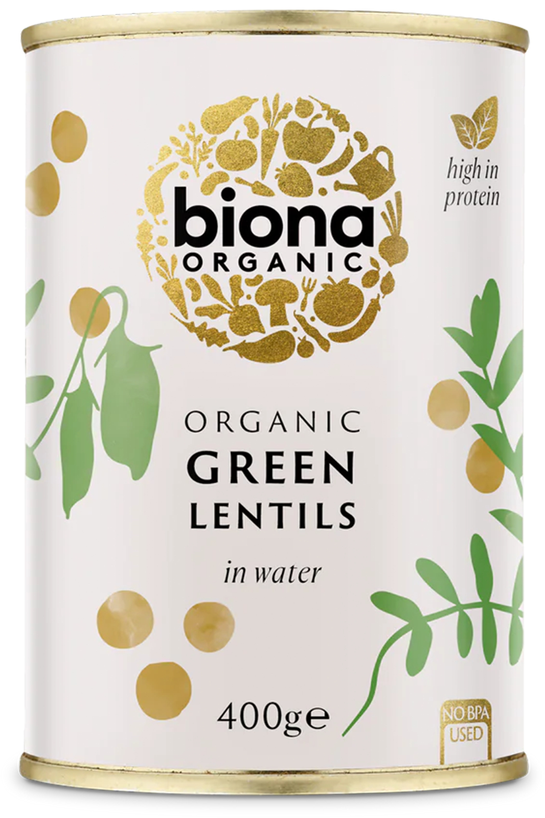 Green Lentils in Water,  400g (Biona)