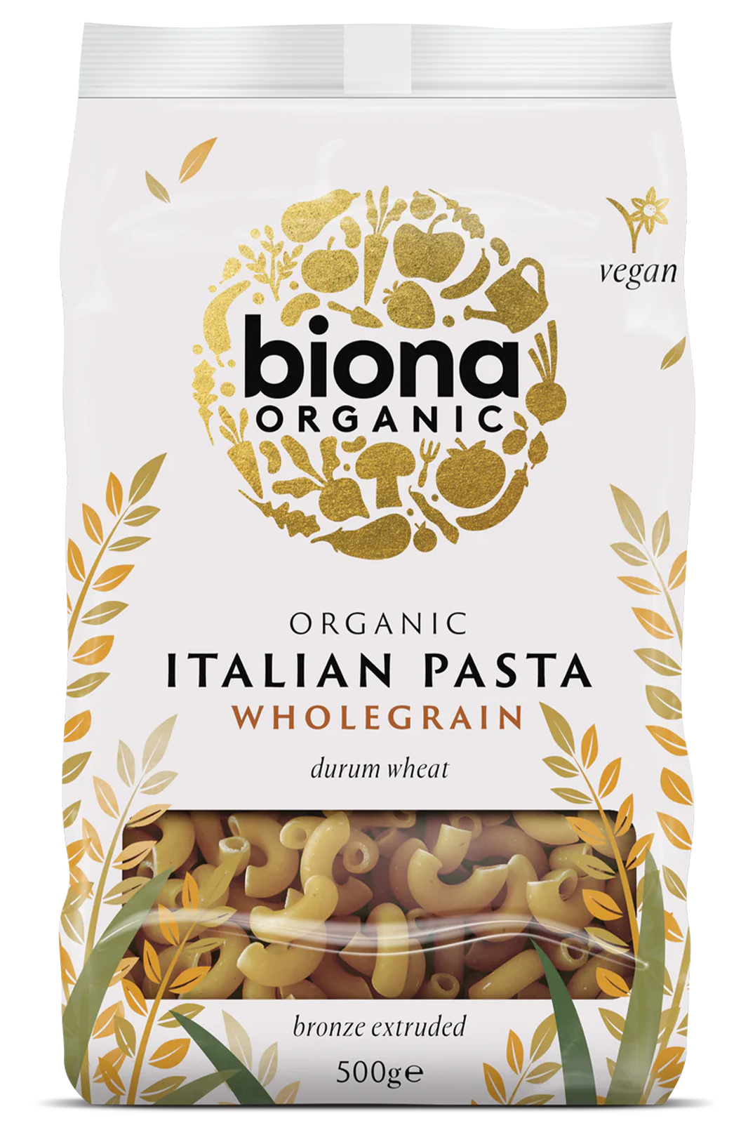 Macaroni Pasta, , Wholewheat 500g (Biona)