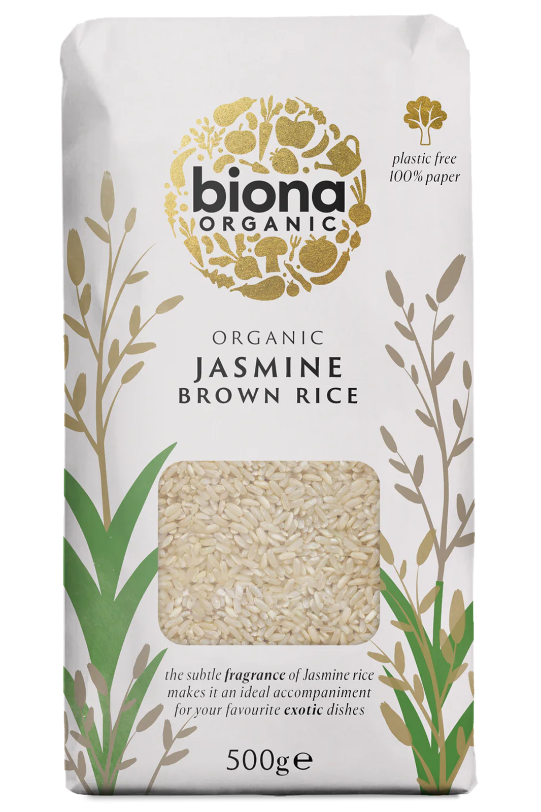  Jasmine Brown Rice 500g (Biona)