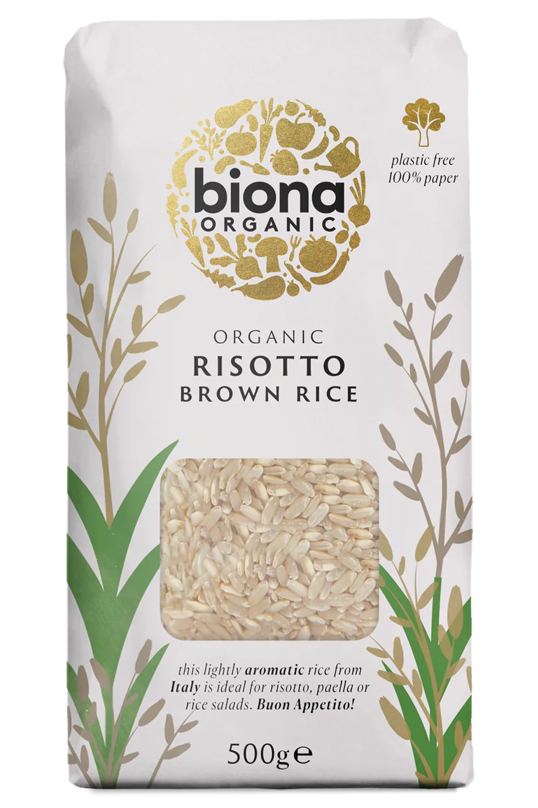 Brown Risotto Rice - , 500g (Biona)