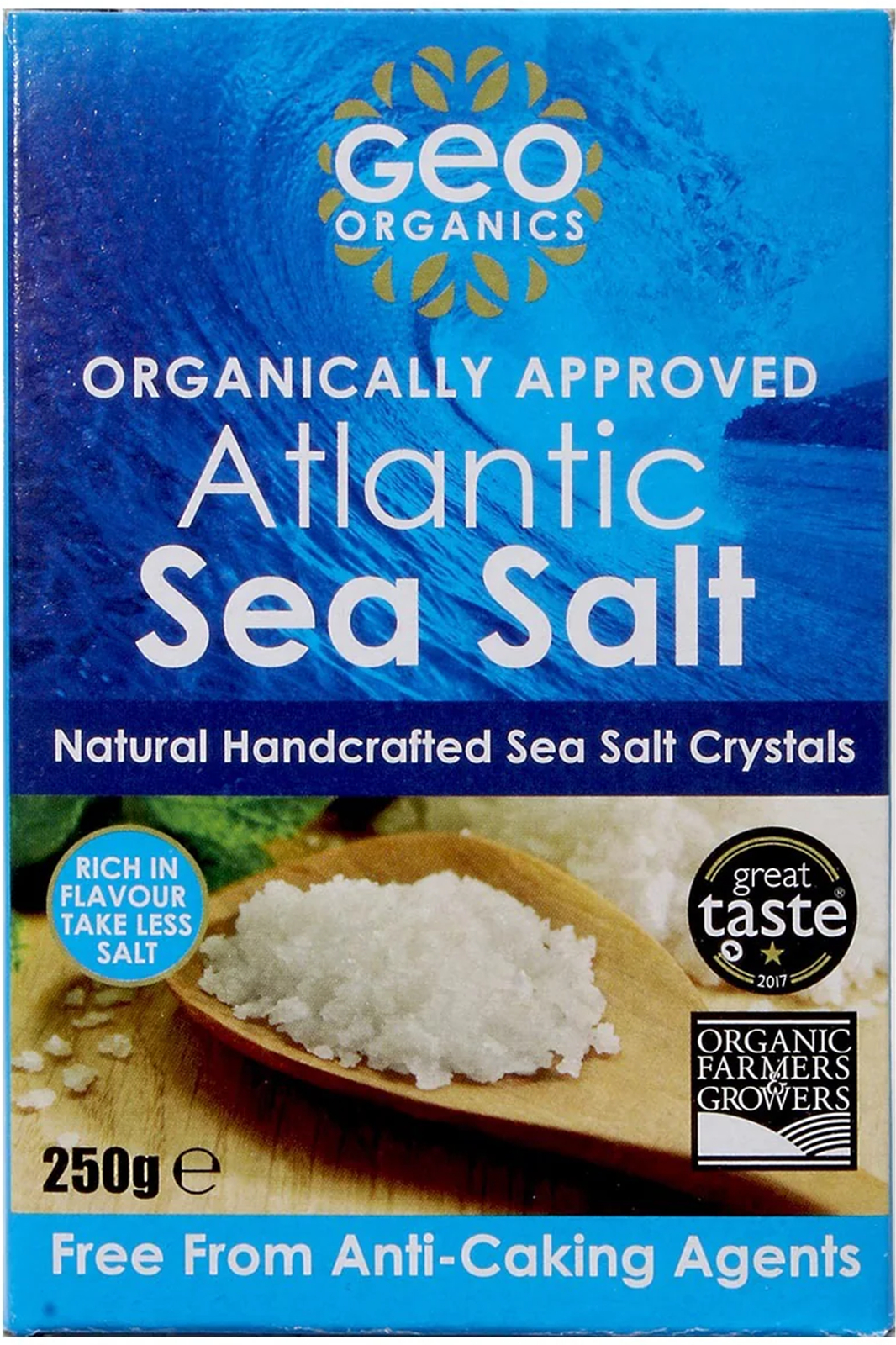 Atlantic Sea Salt Crystals, Organically Approved 250g (Geo Organics)