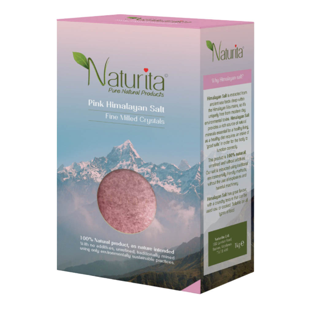 Pink Himalayan Salt, Fine 1kg (Naturita)