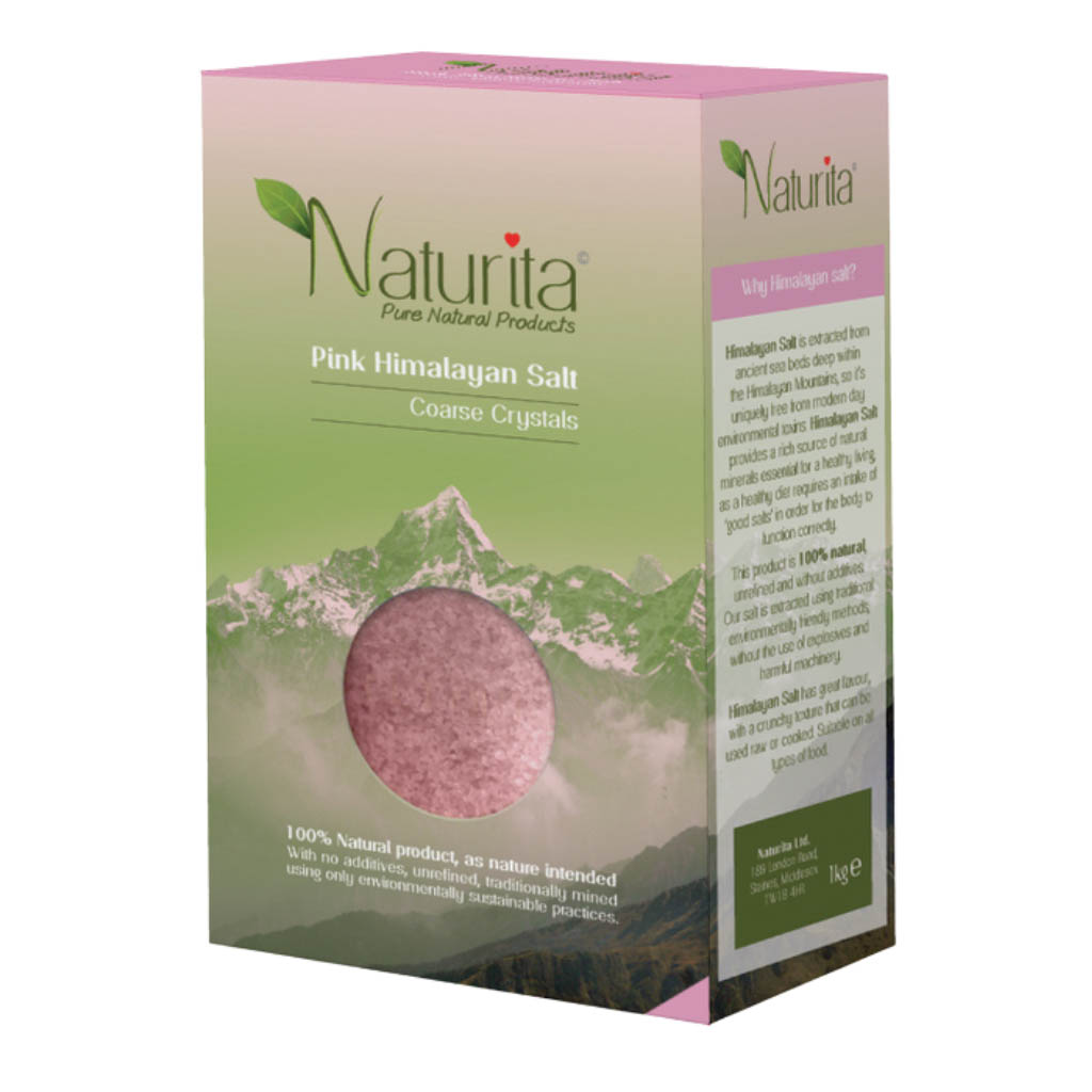 Pink Himalayan Salt, Coarse 1kg (Naturita)