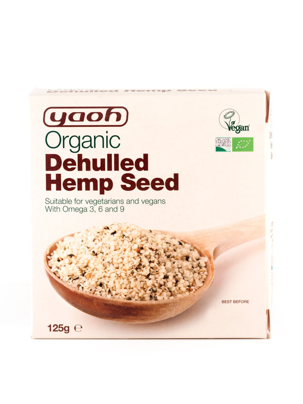 Dehulled Hemp Seeds, Organic 125g (Yaoh)