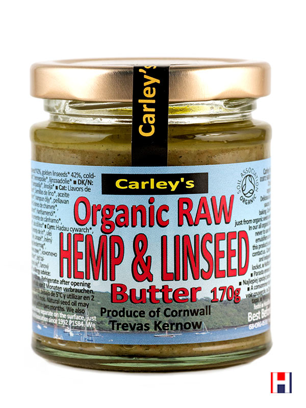 Raw Hemp & Linseed Butter,  170g (Carley's)