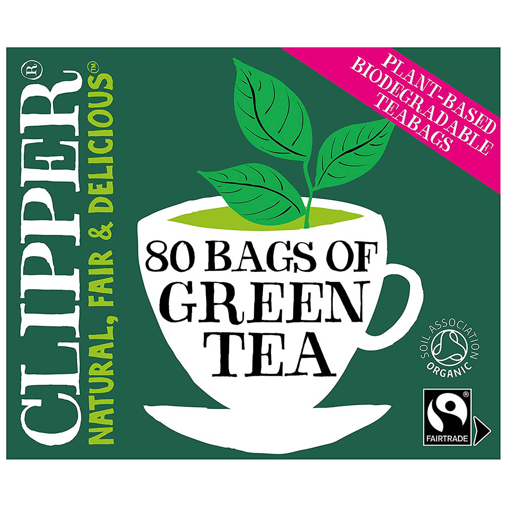 Pure Green Tea Bags - 80 bags (Clipper)