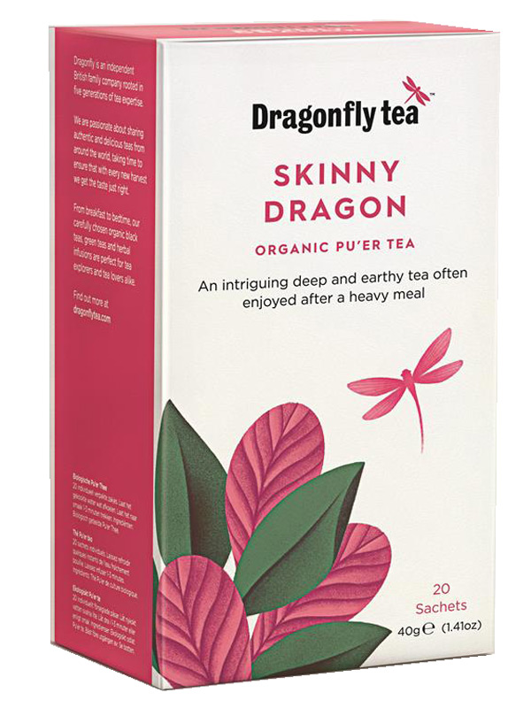 Skinny Dragon Pu'er Tea 20 Bags, Organic (Dragonfly Tea)