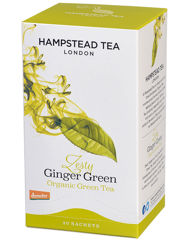 Ginger Green Tea, Organic 20 Bag (Hampstead Tea)