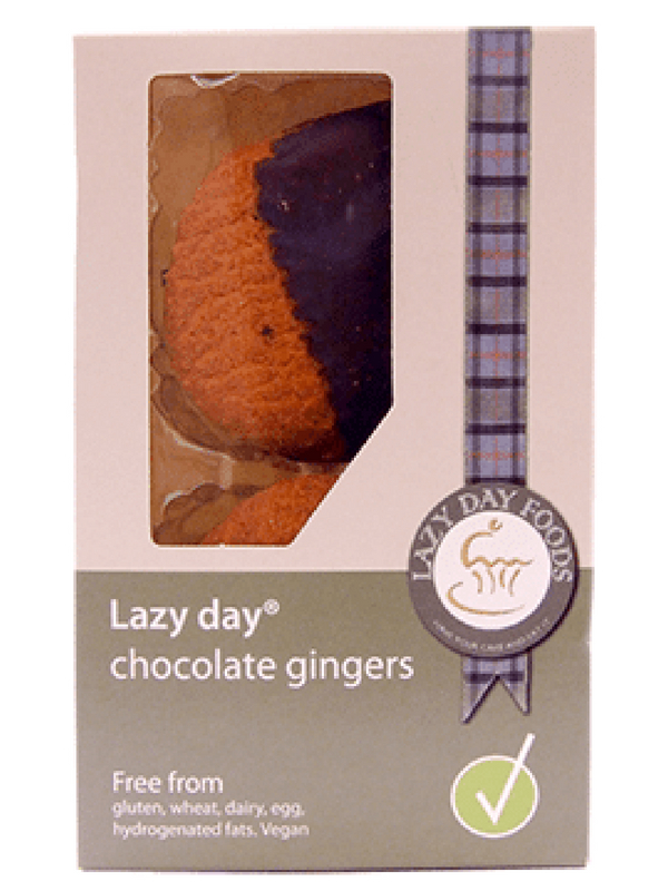 Gluten-free Dark Belgian Chocolate Ginger Biscuits 125g (The Lazy Day)