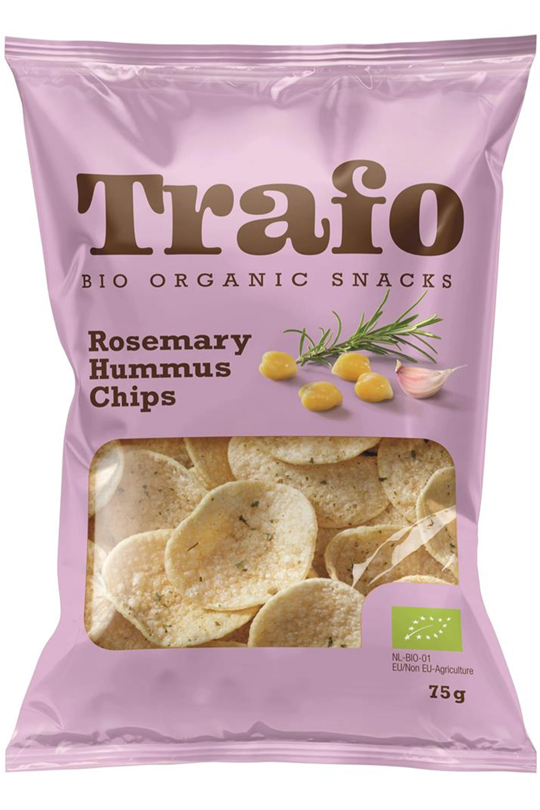 Rosemary Hummus Chips, Organic 75g (Trafo)