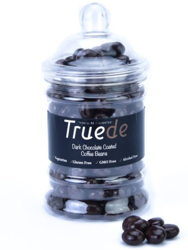 Dark Chocolate Coated Coffee Beans 270g (Truede)