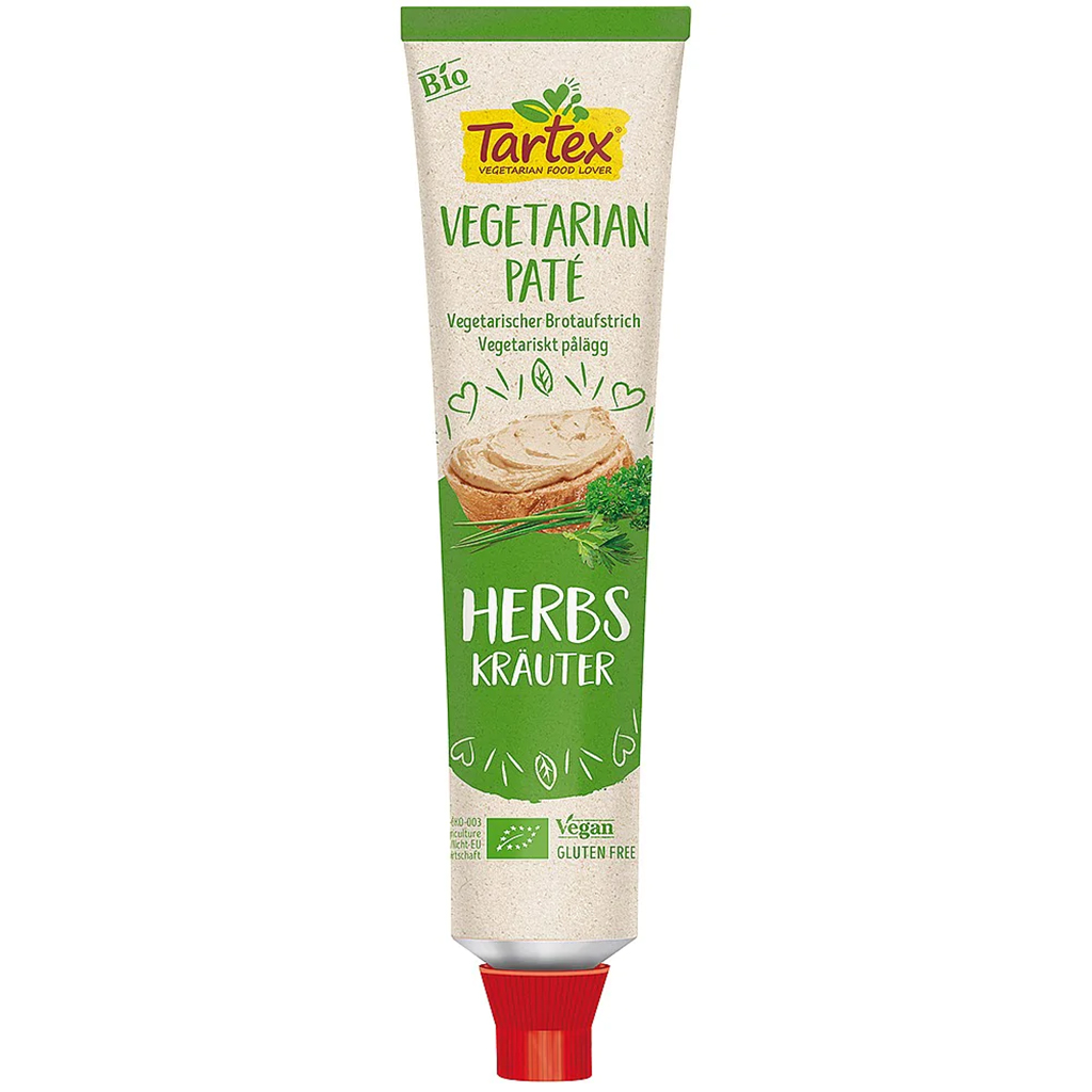 Herb and Garlic Vegetarian P t , Organic 200g Tube (Tartex)